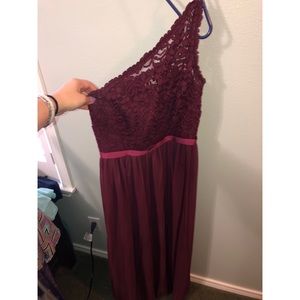 David’s bridal maroon dress
